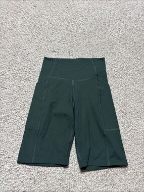 Girlfriend Collective High-Waist Dark Green Bike Shorts